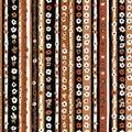 Retro Floral Striped Pattern with Earth Tones for Modern Design Trends. Royalty Free Stock Photo