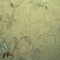Retro floral wallpaper in golden design Royalty Free Stock Photo