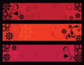 Retro flower banners Royalty Free Stock Photo