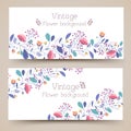 retro flower banners concept. Vector illustration design Royalty Free Stock Photo