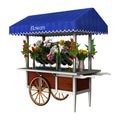 Retro Flower Cart Royalty Free Stock Photo