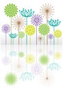 Retro flowers background