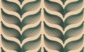 Retro fold deep green striped leaves