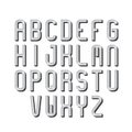 Retro font, alphabet, type letters