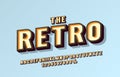 Retro font set collection, letters and numbers symbol. Vector Royalty Free Stock Photo