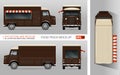 Retro food truck vector mockup Royalty Free Stock Photo