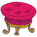 Retro foot stool drawing