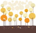 Retro Forest Design Royalty Free Stock Photo