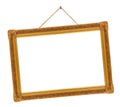 Retro frame on string Royalty Free Stock Photo