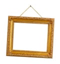 Retro frame on string Royalty Free Stock Photo