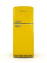 Retro fridge isolated on white background 3D rendering Royalty Free Stock Photo