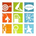 Retro Fun Icons (vector) Royalty Free Stock Photo