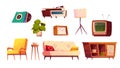 Retro furniture for home interior Royalty Free Stock Photo