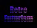 Retro futurism text in the 80s style, letters against the background of space, stars. Sci-Fi Background. Vector