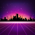 Retro futuristic background