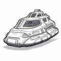 Scifi Ship Drawings For Kids: Contoured Shading And Graphic Novel Inspired Illustrations