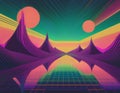 Retro Futuristic Background in a Dynamic Design
