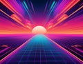 Retro Futuristic Background in a Dynamic Design