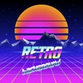 Retro futuristic background