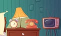 Retro Gadgets Cartoon Composition