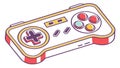 Retro Game Controller, Bridging Classic and Modern Gaming, vector design Generative AI Royalty Free Stock Photo