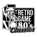 Retro game 80 s classics print design