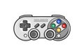 Retro gamepad icon. Isolated electronic gamepad