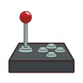 Retro gamepad videogame cartoon