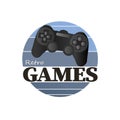 RETRO GAMES Game controller icon. gamepad logo. Modern vector icon isolated on white background. Royalty Free Stock Photo