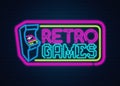 Retro games neon sign