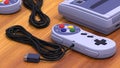 Retro Gaming Console Controller with Colorful Buttons