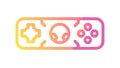 Retro Gaming Controller Icon Vector in Gradient Flat Style, vector design Generative AI Royalty Free Stock Photo