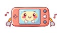 Retro Gaming Device with Cute Character, vector design Generative AI Royalty Free Stock Photo