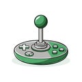 Retro Gaming Joystick Controller with Directional Pad and Buttons Royalty Free Stock Photo