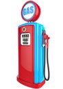 Retro gas pump 3D render Royalty Free Stock Photo