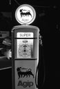 Retro gas station. Antique gas pump. Classic Car exhibition - Heydar Aliyev Center, Baku, Azerbaijan 26,04,2017