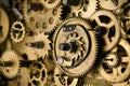 Retro gears and cogs macro