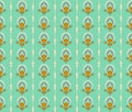 Retro Gemetric meadow flowers seamless pattern in small scale modern style design for fashion,fabric,prints,web,wallpaper ,and all