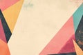 Retro Geometric Abstract Background with Colorful Triangular Patterns