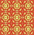 Retro geometric mosaic seamless pattern