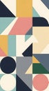 Retro Geometric Pattern with Pastel Colors Royalty Free Stock Photo