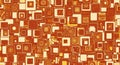 Retro geometric pattern with warm earthy tones and concentric square motifs Royalty Free Stock Photo