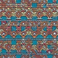 714 Retro Geometric Patterns: A retro and vintage-inspired background featuring retro geometric patterns in retro colors that ev Royalty Free Stock Photo