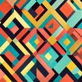 574 Retro Geometric Shapes: A retro and vintage-inspired background featuring retro geometric shapes in retro colors that evoke