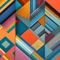 574 Retro Geometric Shapes: A retro and vintage-inspired background featuring retro geometric shapes in retro colors that evoke