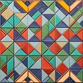 454 Retro Geometric Tiles: A retro and vintage-inspired background featuring retro geometric tiles in retro colors that evoke a