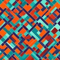 554 Retro Geometric Tiles: A retro and vintage-inspired background featuring retro geometric tiles in retro colors that evoke a Royalty Free Stock Photo