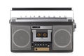 Retro ghetto blaster isolated on white with clipping path