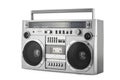 Retro ghetto blaster isolated on white with clipping path Royalty Free Stock Photo