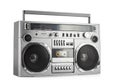 Retro ghetto blaster isolated on white with clipping path